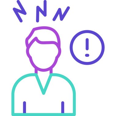 insan simgesi vektör illüstrasyonuyla baş