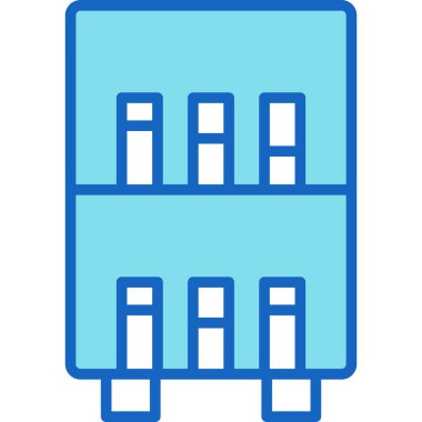 Bina. Web simgesi basit illüstrasyon