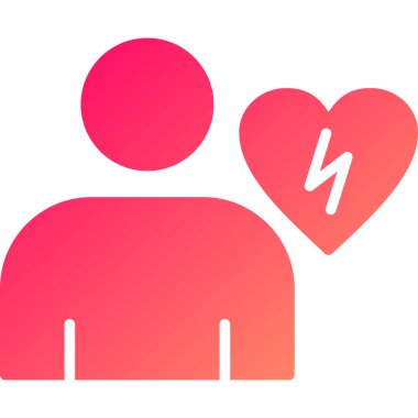 Kalp ikonu vektör illüstrasyonu