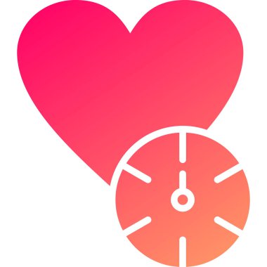 Kalp ikonu vektör illüstrasyonu