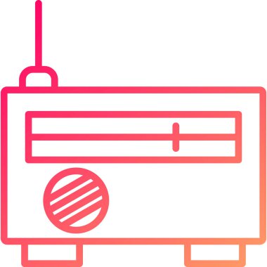 radyo simgesi vektör illüstrasyonu