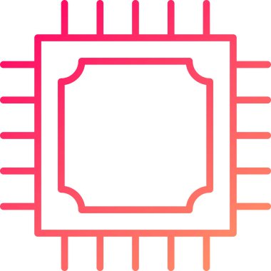 İşlemci. Web simgesi basit illüstrasyon
