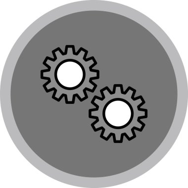 Moda stili izole edilmiş arkaplanda vites simgesi