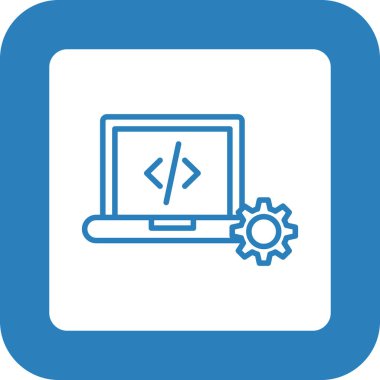 Web geliştirme düz renkli simge.