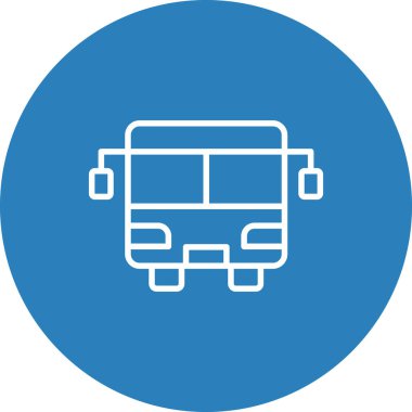 Otobüs. Web simgesi basit illüstrasyon