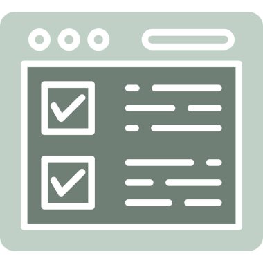 Kontrol listesi simgesi, vektör illüstrasyonu