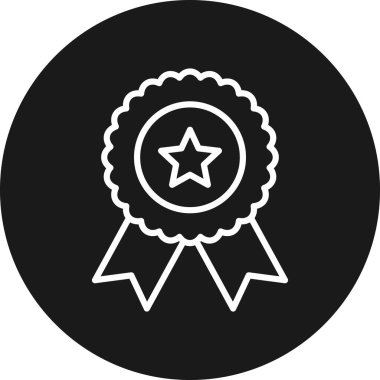 Madalya ikon vektör illüstrasyonu