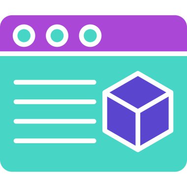 kutu web simgesi basit illüstrasyon