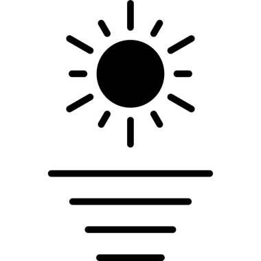 Güneş. Web simgesi basit illüstrasyon