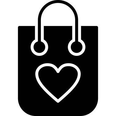 Alışveriş poşeti simgesi, vektör illüstrasyonu