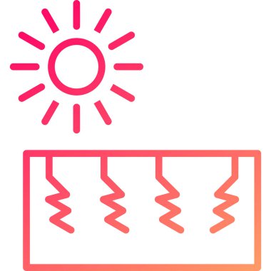 Güneş simgesinin vektör illüstrasyonu