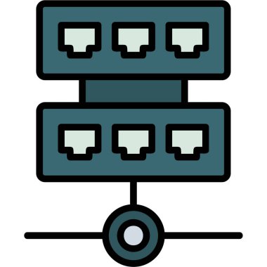 ağ sunucu vektör illüstrasyon tasarımı