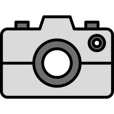 fotoğraf makinesi simgesi, vektör illüstrasyonu