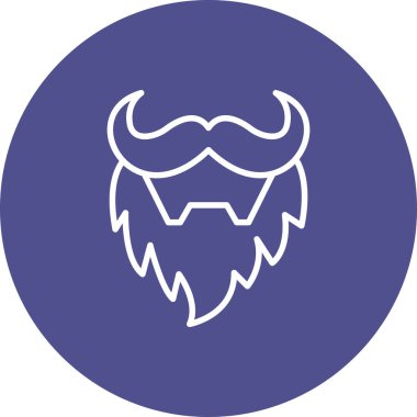 Sakal ikonu vektör illüstrasyonu