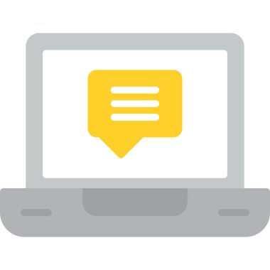 İleti baloncuklu dizüstü bilgisayar