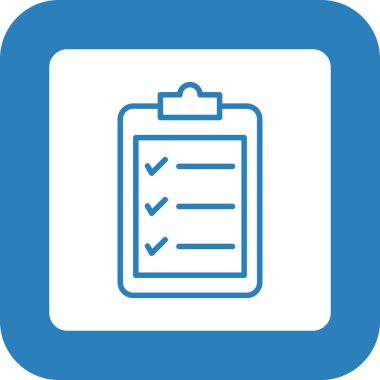 Kontrol listesi simgesi vektör illüstrasyonu