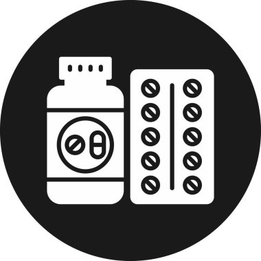 İlaç şişesinin vektör illüstrasyonu