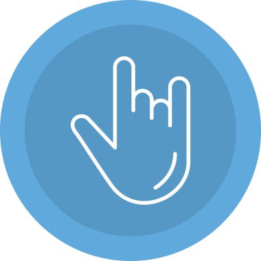 Bir el simgesinin vektör illüstrasyonu