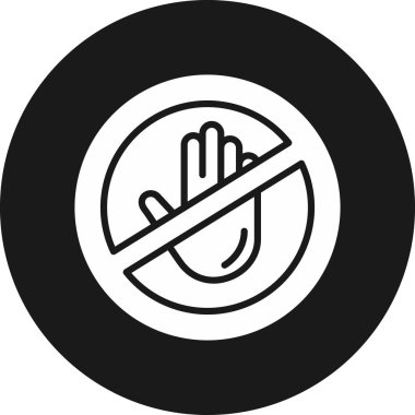 vektör ince çizgi simgesini durdur