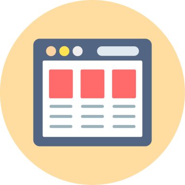 Tarayıcı web simgesi düz biçimli