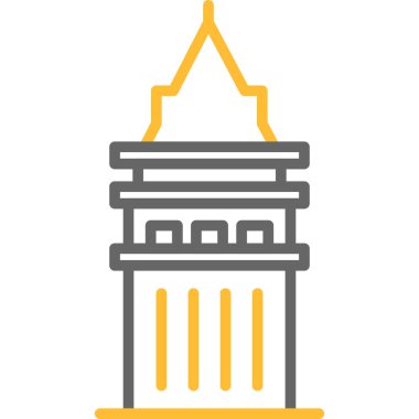 vektör simgesi oluşturuyorum. Beyaz arkaplan binasında özet çizimi logosu izole edildi.