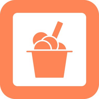 Kova. simge simgesi vektör illüstrasyonu