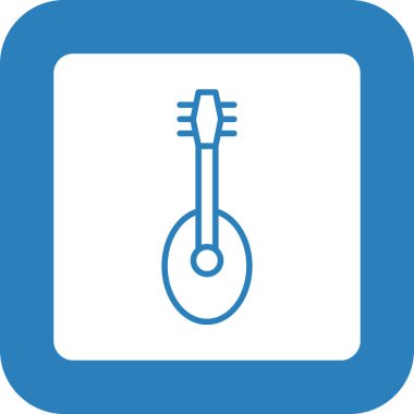 Bir gitar simgesinin vektör illüstrasyonu