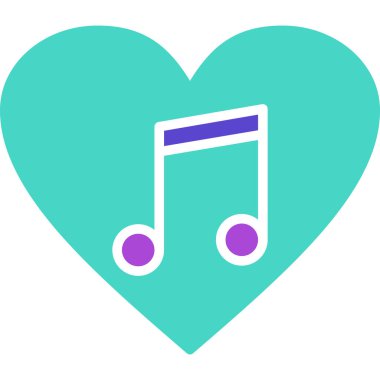 müzik simge vektör çizim seviyorum