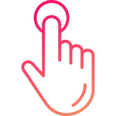 parmak jest simgesi ana hat biçiminde