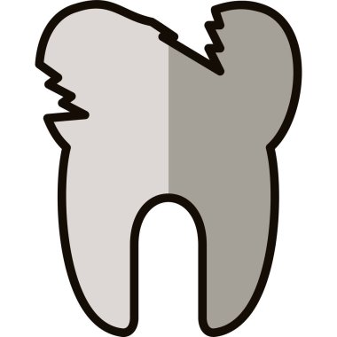 Diş simgesi, vektör illüstrasyonu