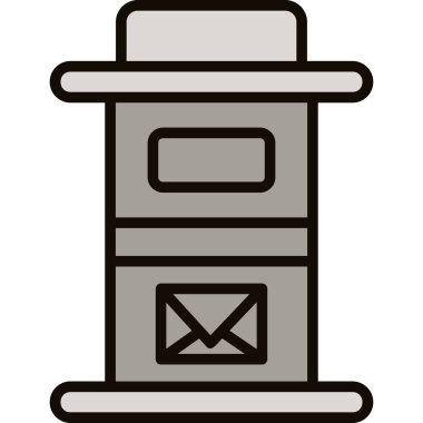 Posta kutusu simgesinin vektör illüstrasyonu