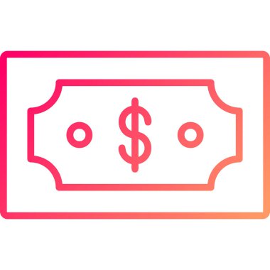 nakit Dolar ikon vektör illüstrasyonu