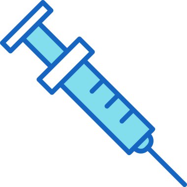 Şırınga web simgesi, basit vektör illüstrasyonu