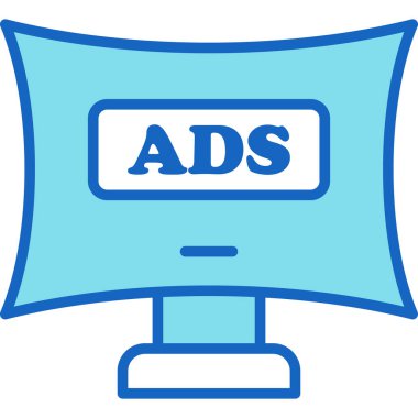 reklam reklam panosu simgesi ile doldurulmuş - özet biçimi