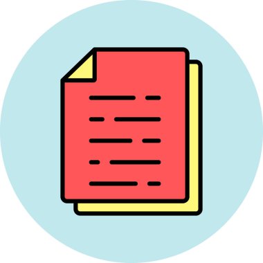 Belge. Web simgesi basit illüstrasyon