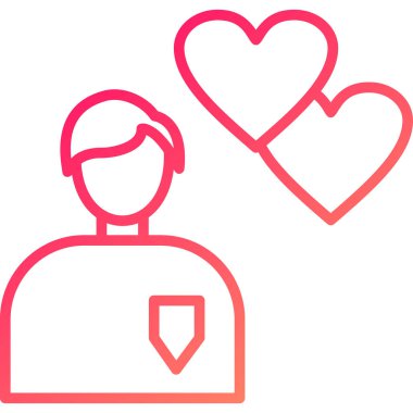 Aşk kalp aşk ikonu ana hatlarıyla