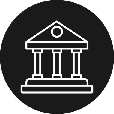 banka simgesi vektör illüstrasyonu