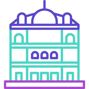 Modern yapı simgesinin vektör illüstrasyonu