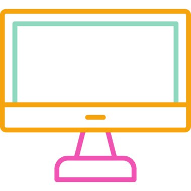 bilgisayar izleme simgesi, vektör illüstrasyonu