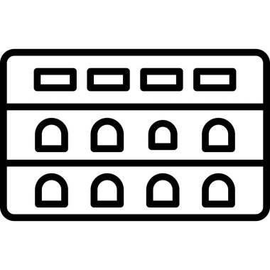 Otelde. Web simgesi basit illüstrasyon