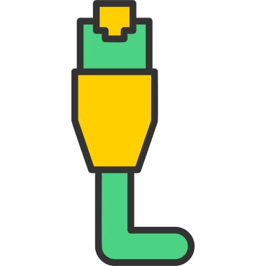 Kablolu yayın ikonu. kablo kablo vektör simgesi düz izole