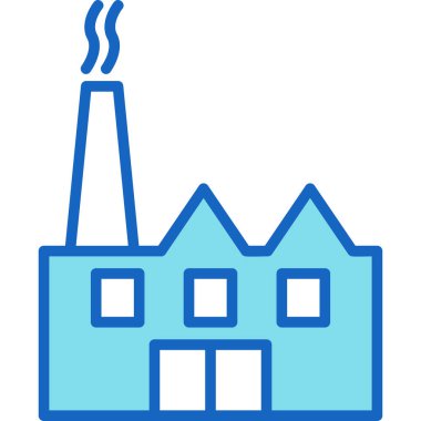 Fabrika. Web simgesi basit illüstrasyon