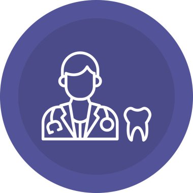 Doktor. Web simgesi basit illüstrasyon