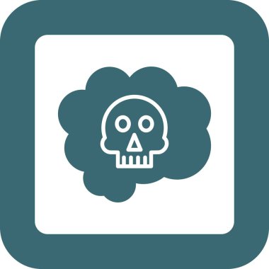 Kafatası. Web simgesi basit illüstrasyon