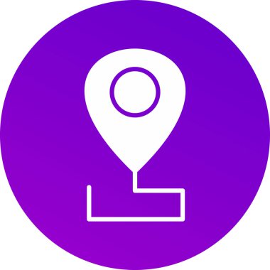 Vektör konumu simge illüstrasyonu