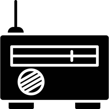 radyo vektörü düz simge