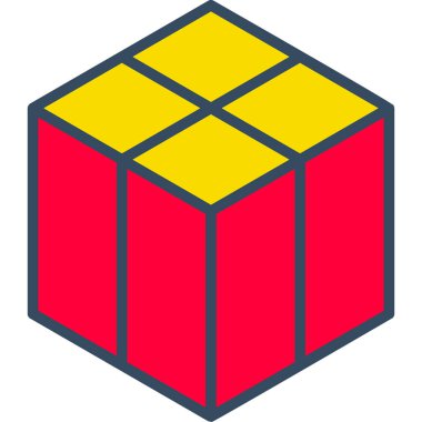 küp küp simgesi ile doldurulmuş ana hatlar biçimi