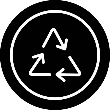 Geri dönüşüm okları vektör simgesi