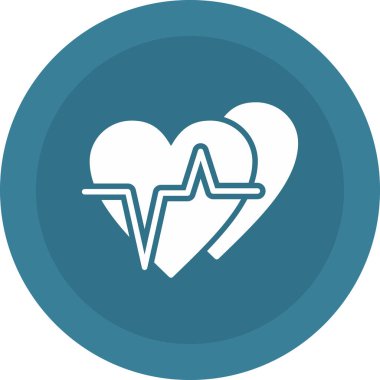 kalp atışı. Web simgesi basit illüstrasyon