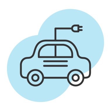 araba vektörü ince çizgi simgesi